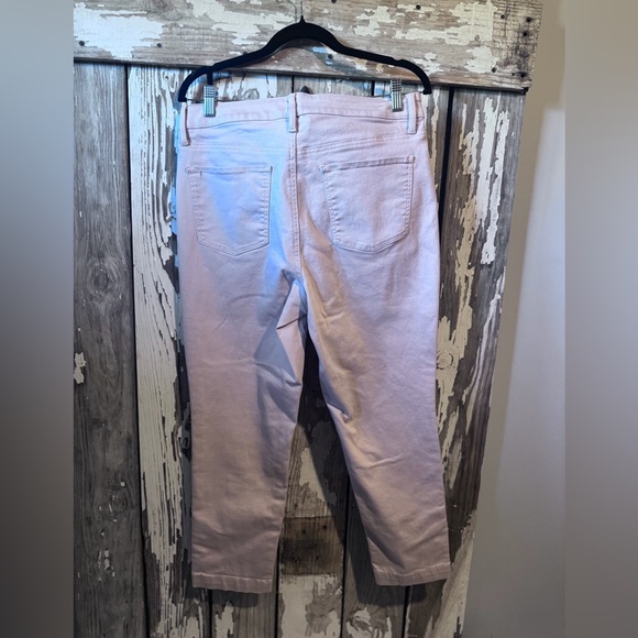 Talbots Flawless Five Point Pocket Light Pink Ankle Jeans Size 10 Bottom Buttons - Picture 6 of 6